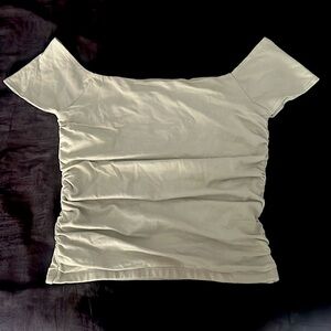 A short sleeve crop top lighter green